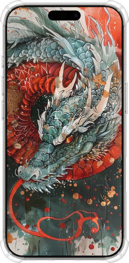 Силіконовий протиударний с посиленими кутами чехол Стихія вогню для Apple iPhone 16 Pro - 6101sp-3708 изображение 