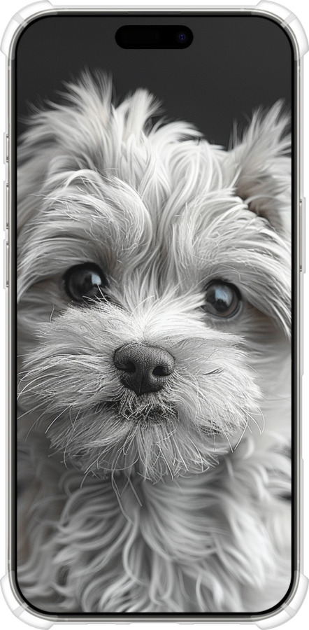 Силикон с усиленными углами чехол Мальтипу на чорном фоне для Apple iPhone 16 Pro - 6156sp-3708 изображение 