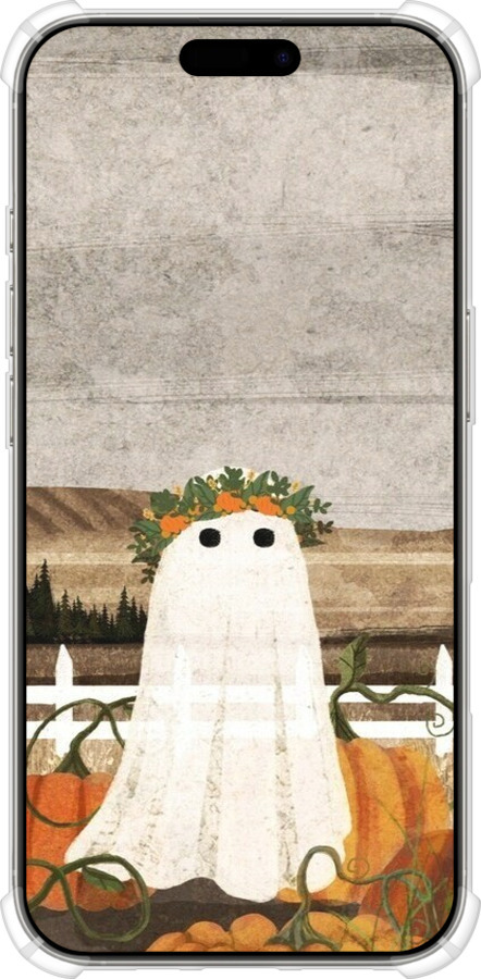 Силикон с усиленными углами чехол Призрак для Apple iPhone 16 Pro - 6245sp-3708 изображение 