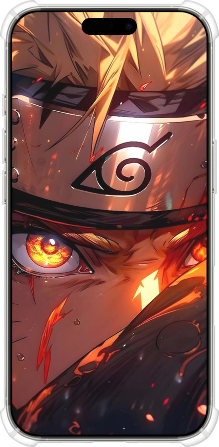 Силіконовий протиударний с посиленими кутами чехол Наруто для Apple iPhone 16 Pro - 6277sp-3708 изображение 