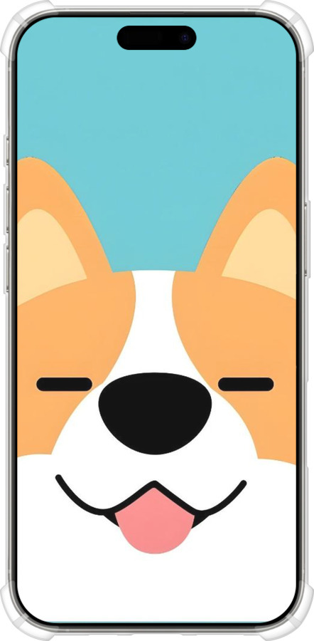 Силикон с усиленными углами чехол Корги для Apple iPhone 16 Pro - 6280sp-3708 изображение 