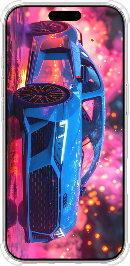 Силикон с усиленными углами чехол Ауди для Apple iPhone 16 Pro - 6286sp-3708 изображение 