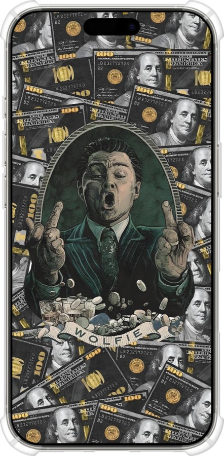 Силикон с усиленными углами чехол Волк с валл стрит для Apple iPhone 16 Pro - 6287sp-3708 изображение 