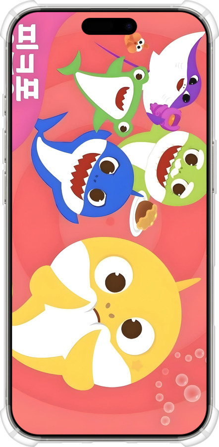 Силіконовий протиударний с посиленими кутами чехол Бейби Шаркс для Apple iPhone 16 Pro - 6305sp-3708 изображение 