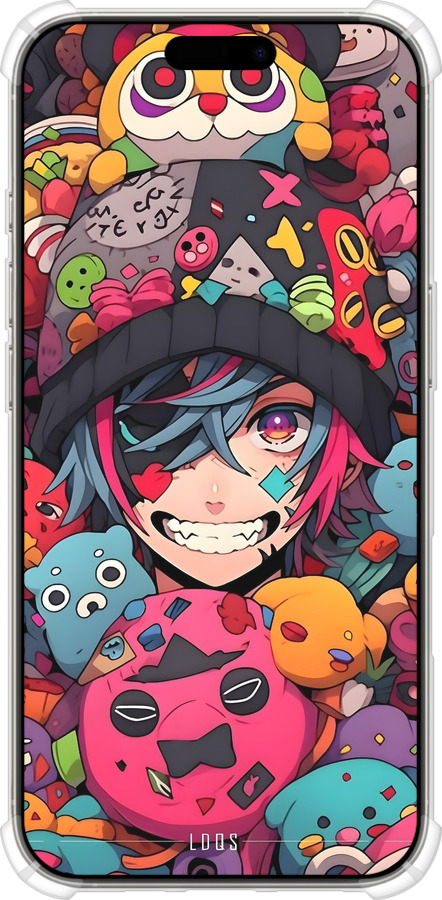 Силіконовий протиударний с посиленими кутами чехол Аніме хлопець для Apple iPhone 16 Pro - 6317sp-3708 изображение 
