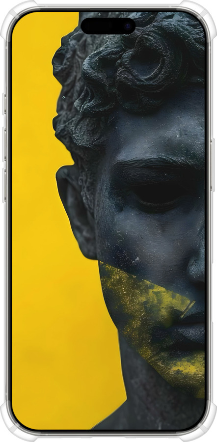 Силіконовий протиударний с посиленими кутами чехол Статуя арт для Apple iPhone 16 Pro - 6330sp-3708 изображение 