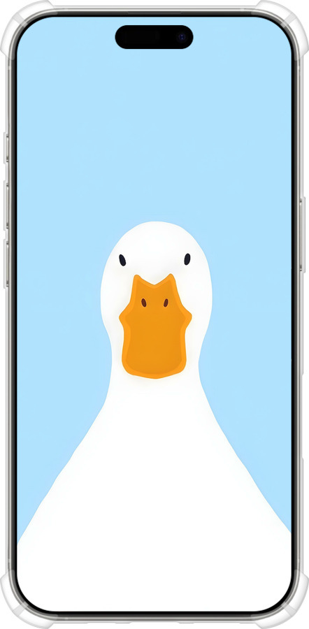 Силикон с усиленными углами чехол Гусь для Apple iPhone 16 Pro - 6350sp-3708 изображение 