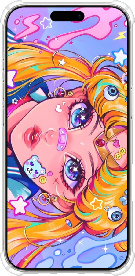 Силіконовий протиударний с посиленими кутами чехол Сейлор Мун 4 для Apple iPhone 16 Pro - 6353sp-3708 изображение 