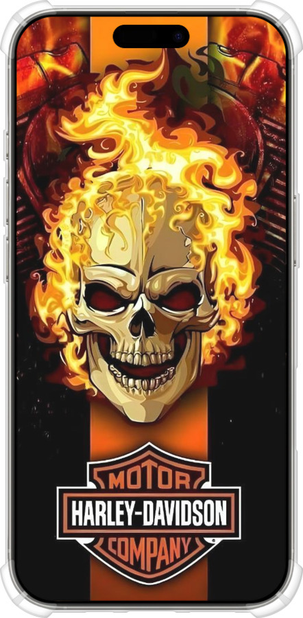 Силикон с усиленными углами чехол Харлей девидсон для Apple iPhone 16 Pro - 6370sp-3708 изображение 