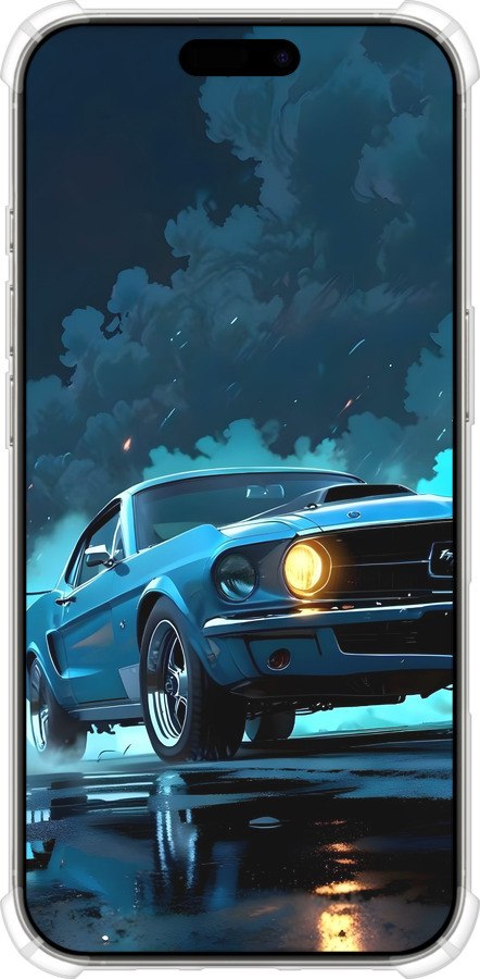 Силикон с усиленными углами чехол Форд мустанг для Apple iPhone 16 Pro - 6374sp-3708 изображение 