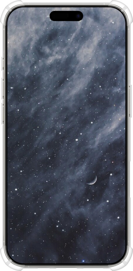 Силикон с усиленными углами чехол Голубые облака, Голубая луна для Apple iPhone 16 Pro - 6398sp-3708 изображение 