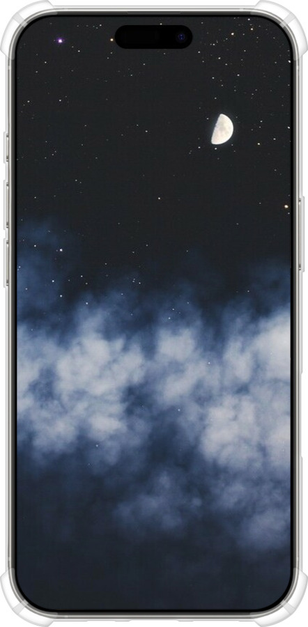 Силикон с усиленными углами чехол Ночное небо для Apple iPhone 16 Pro - 6450sp-3708 изображение 