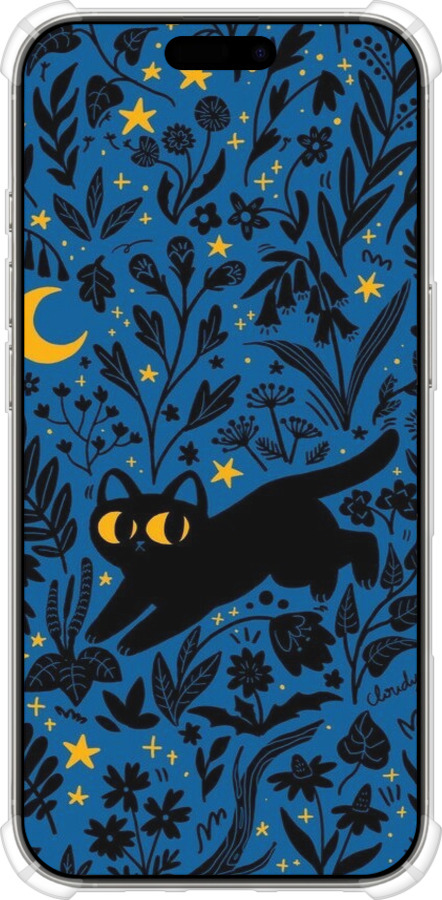 Силикон с усиленными углами чехол Летняя ночь для Apple iPhone 16 Pro - 6472sp-3708 изображение 