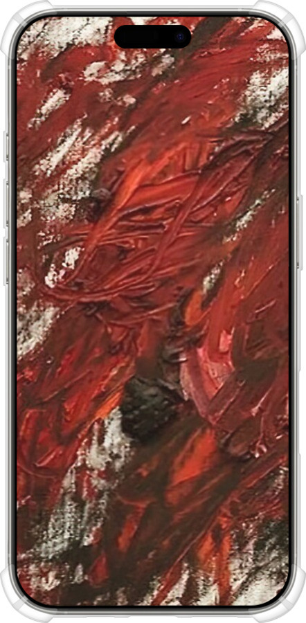 Силіконовий протиударний с посиленими кутами чехол Абстрактна композиція в червоних тонах для Apple iPhone 16 Pro - 6541sp-3708 изображение 