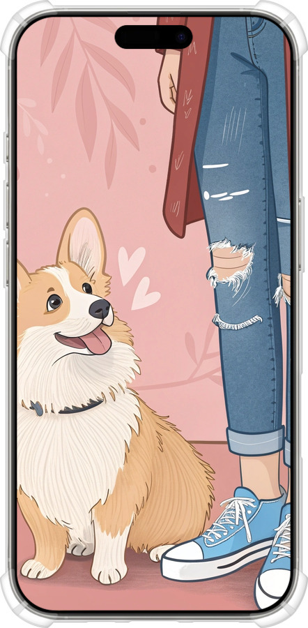 Силіконовий протиударний с посиленими кутами чехол Корги 3 для Apple iPhone 16 Pro - 6707sp-3708 изображение 