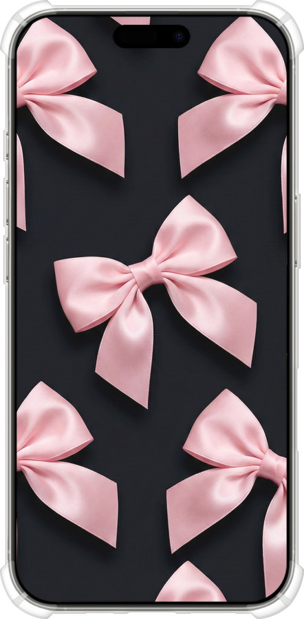 Силіконовий протиударний с посиленими кутами чехол Coquette Ribbons Dark Coquette для Apple iPhone 16 Pro - 6767sp-3708 изображение 