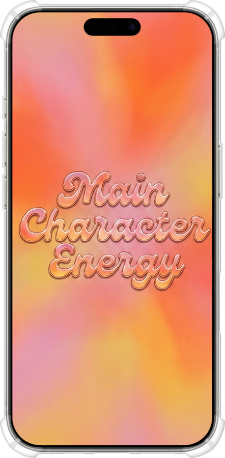 Силикон с усиленными углами чехол Aura Gradient Main Character Energy Aesthetic Y2K для Apple iPhone 16 Pro - 6783sp-3708 изображение 