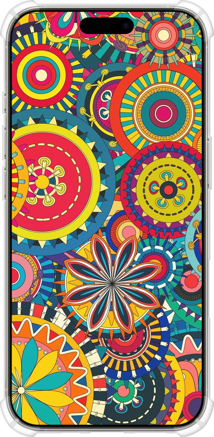 Силикон с усиленными углами чехол Узор 5 для Apple iPhone 16 Pro - 902sp-3708 изображение 