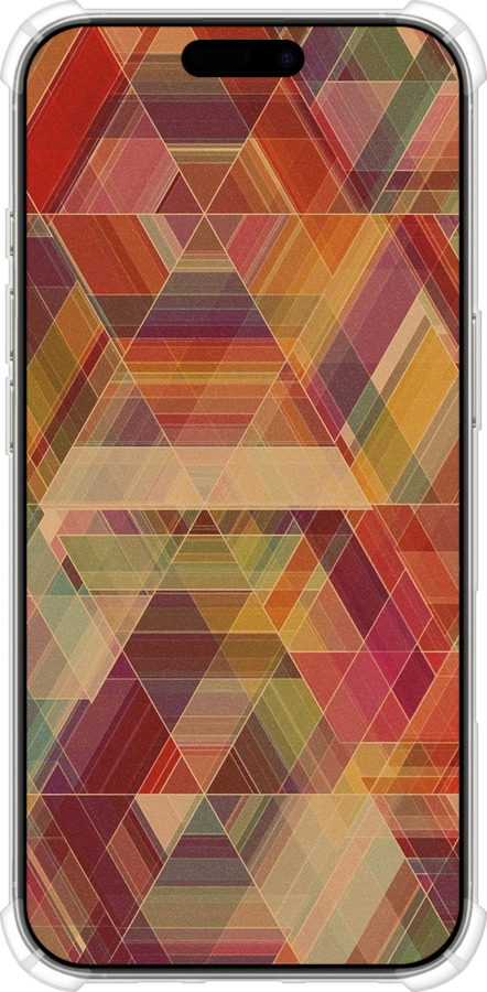 Силіконовий протиударний с посиленими кутами чехол Геометричний візерунок для Apple iPhone 16 Pro - 904sp-3708 изображение 