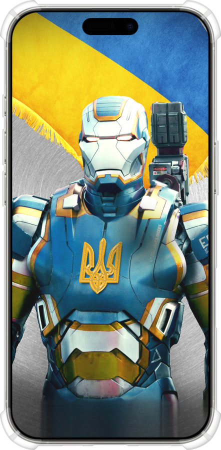 Силикон с усиленными углами чехол Украинский киборг для Apple iPhone 16 Pro - 980sp-3708 изображение 