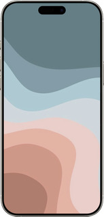 Силиконовый чехол С синими и розовыми волнами в стиле ретро для Apple iPhone 16 Pro - 6532u-3708 изображение 