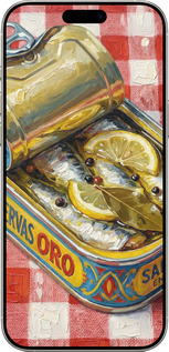 Силиконовый чехол Vintage Sardine Tin Phone для Apple iPhone 16 Pro - 6772u-3708 изображение 