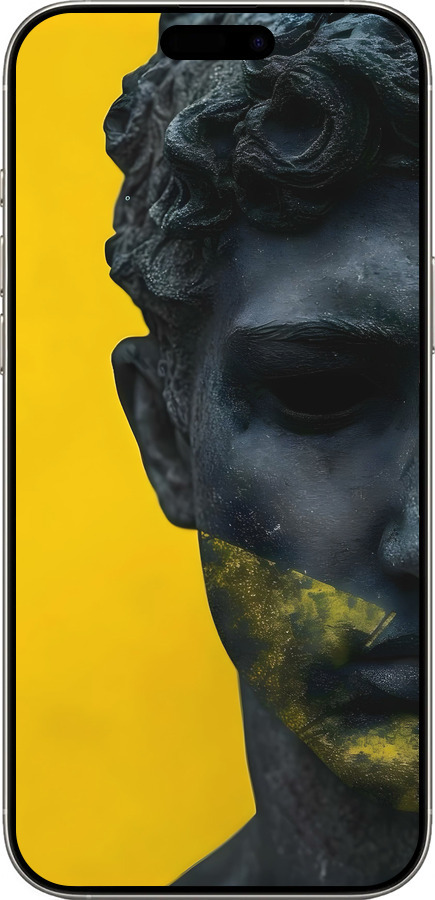 Силиконовый чехол Статуя арт для Apple iPhone 16 Pro - 6330u-3708 изображение 