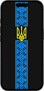 TPU чехол Тризуб в вышиванке для Apple iPhone 16 - 1158b-3709 изображение 