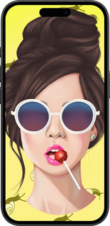TPU чехол Девушка с чупа-чупсом для Apple iPhone 16 - 3979b-3709 изображение 