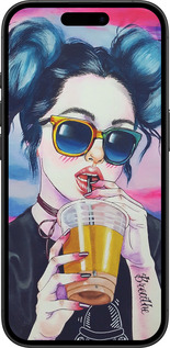TPU чехол Арт-девушка в очках для Apple iPhone 16 - 3994b-3709 изображение 