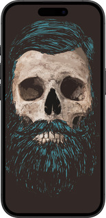 TPU чехол Череп с бородой для Apple iPhone 16 - 4102b-3709 изображение 