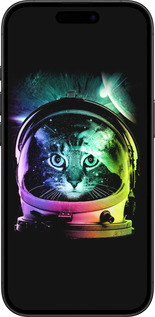 TPU чехол Кот-астронавт для Apple iPhone 16 - 4154b-3709 изображение 