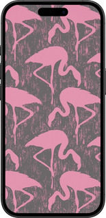 TPU чехол Vintage-Flamingos для Apple iPhone 16 - 4171b-3709 изображение 