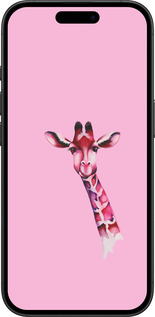 TPU чехол Рожева жирафа для Apple iPhone 16 - 4441b-3709 изображение 