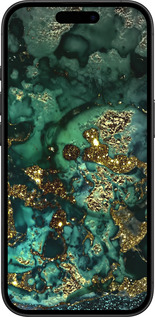 TPU чехол Мармур золото багатство для Apple iPhone 16 - 5419b-3709 изображение 