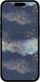 TPU чехол Ночь золотые звезды для Apple iPhone 16 - 5421b-3709 изображение 