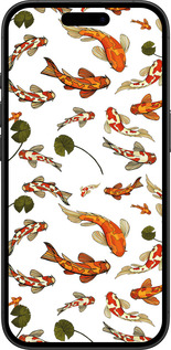 TPU чехол Рыбы Кои для Apple iPhone 16 - 5535b-3709 изображение 