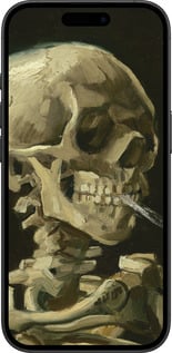 TPU чехол Винсент Ван Гог. Череп для Apple iPhone 16 - 5544b-3709 изображение 