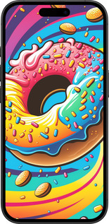 TPU чехол Пончик веселка для Apple iPhone 16 - 5584b-3709 изображение 