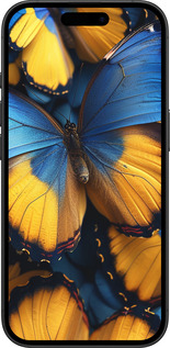 TPU чехол Желто-голубые бабочки для Apple iPhone 16 - 6046b-3709 изображение 