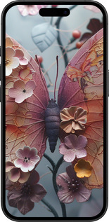 TPU чехол Fairy Butterfly для Apple iPhone 16 - 6048b-3709 изображение 