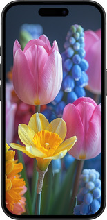 TPU чехол Весенние цветы для Apple iPhone 16 - 6058b-3709 изображение 
