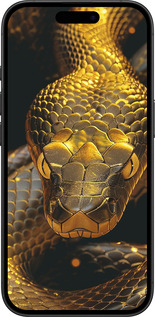TPU чехол Golden snake для Apple iPhone 16 - 6072b-3709 изображение 
