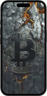 TPU чехол Раскаленный биткойн для Apple iPhone 16 - 6091b-3709 изображение 