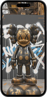 TPU чехол Bronze kaws v3 для Apple iPhone 16 - 6099b-3709 изображение 