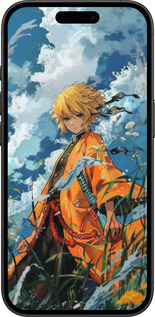 TPU чехол Zenitsu Agatsuma для Apple iPhone 16 - 6117b-3709 изображение 