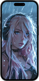 TPU чехол Неоновый дождь для Apple iPhone 16 - 6119b-3709 изображение 