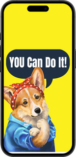 TPU чехол чехол с корги You Can Do It для Apple iPhone 16 - 6184b-3709 изображение 