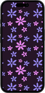 TPU чехол з квітами для Apple iPhone 16 - 6258b-3709 изображение 