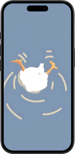 TPU чехол Гусь ныряет для Apple iPhone 16 - 6275b-3709 изображение 